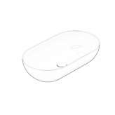 Single, oval Globothin® countertop washbasin Moris