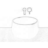 Round ceramic washbasin, countertop Brandico