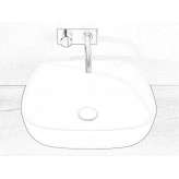 Acovi® square countertop washbasin Veynes