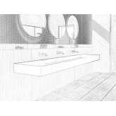 Scene® rectangular wall-mounted washbasin Mlenauti
