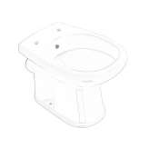 Porcelain toilet for disabled people with a bidet Lupiana