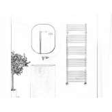 Steel towel warmer mounted on the wall Guester