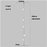 Ceiling lamp Canda 5 30 cm black