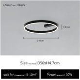 Ceiling lamp Muhen black 50 cm