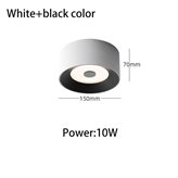 Ceiling lamp Padru white-black