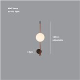 Wall lamp Canda 1 20 cm black