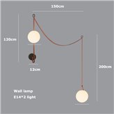 Wall lamp Canda 2 20 cm orange