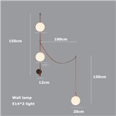 Wall lamp Canda 3 20 cm black