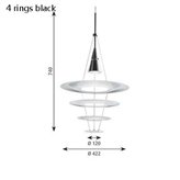 Hanging lamp Argel 4 black