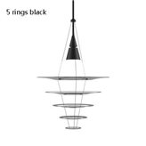Hanging lamp Argel 5 black