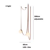 Hanging lamp Canda 2 30 cm orange