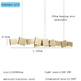 Lampa wisząca Erice gold 125 cm