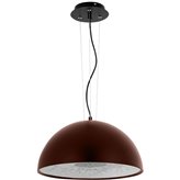 Hanging lamp Gilau 40 cm mat brown