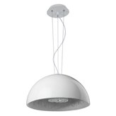 Hanging lamp Gilau 40 cm shiny white