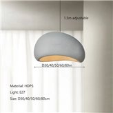 Lampa wisząca Lacin 50 cm grey B