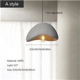 Lampa wisząca Lacin 60 cm grey A