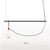 Hanging lamp Lubny 1 head 60cm