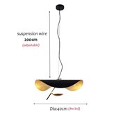 Hanging lamp Odzak black 40cm