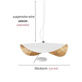 Hanging lamp Odzak white 60cm