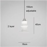 Lampa wisząca Pirna 2 18x40 cm