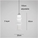 Hanging lamp Pirna 3 20x60 cm