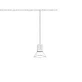 LED hanging lamp made of glass and aluminum Laubach