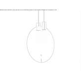 Metal LED hanging lamp Kleidi