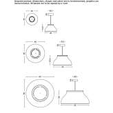 Aluminum LED hanging lamp Mieste