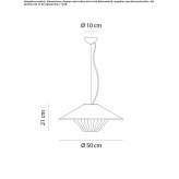 Lampa wisząca LED z tkaniny Kentri