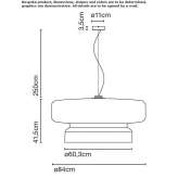 LED hanging lamp made of polycarbonate Bouzille