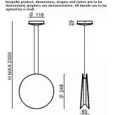 Metal LED hanging lamp Kuplu