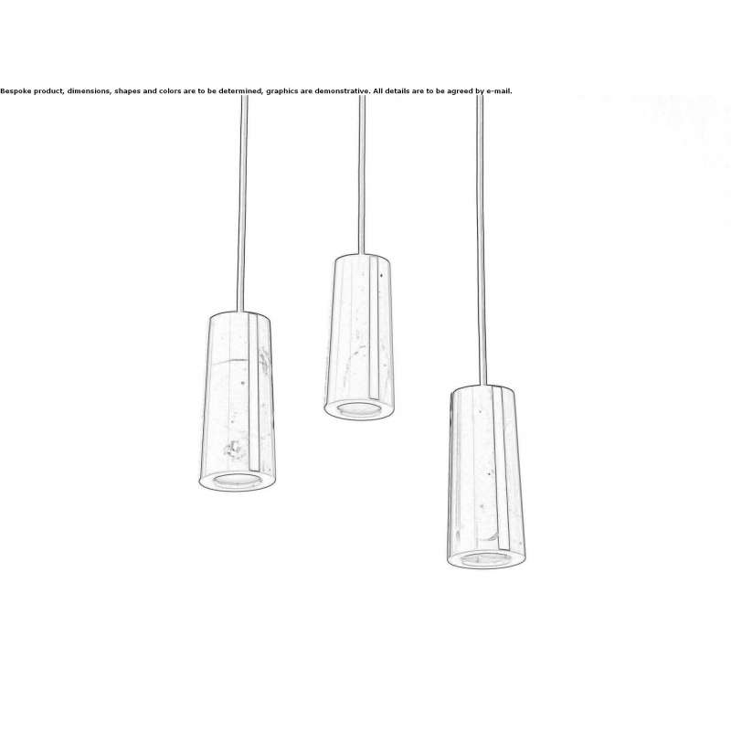 Marmurowa lampa wisząca Nero Marquina z możliwością ściemniania LED Bagneux Marmurowa lampa wisząca Nero Marquina z możliwością ściemniania LED Bagneux