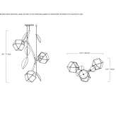 Lampa wisząca LED z dmuchanego szkła Jacura