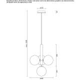 Lampa wisząca LED z dmuchanego szkła Harbury