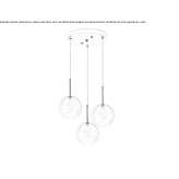 LED hanging lamp made of blown glass Albons