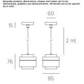 Aluminum LED hanging lamp Cereseto