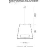 Lampa wisząca LED z aluminium malowanego proszkowo Volvic