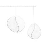 Fiberglass hanging lamp Leuca