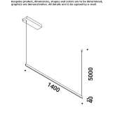 Metal LED hanging lamp Charrat