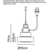 Aluminum LED hanging lamp Lazurne