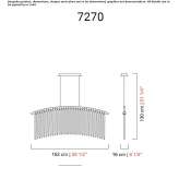 Lampa wisząca z weneckiego kryształu Ispani