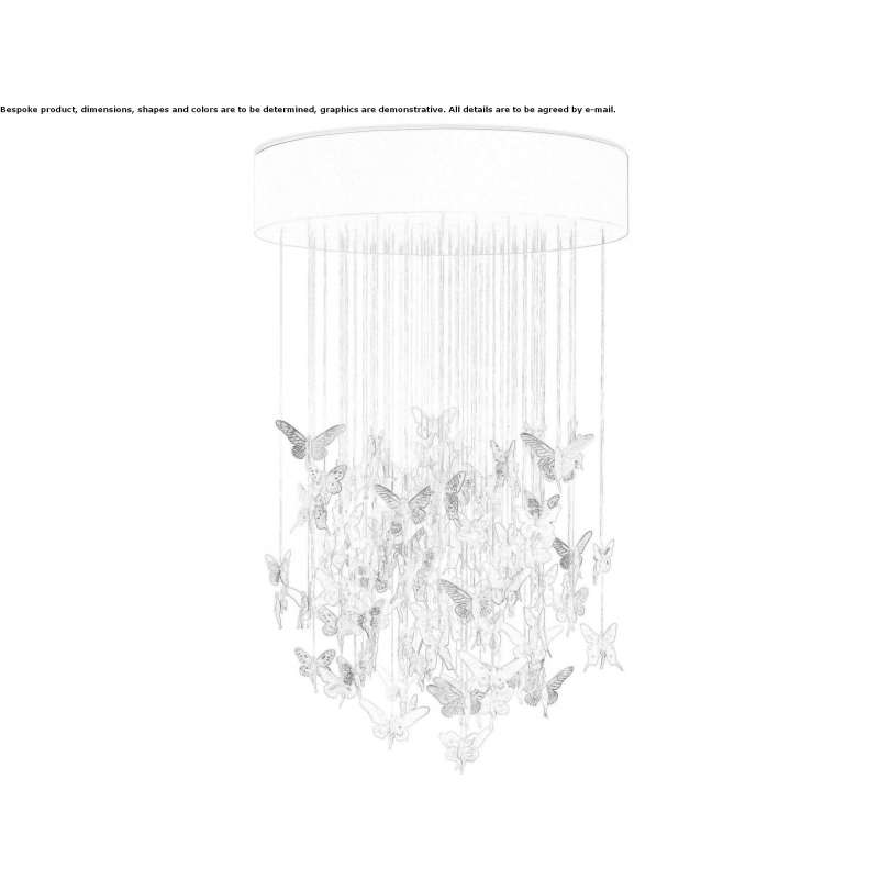 Porcelain LED hanging lamp Duleek