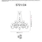 Venetian crystal chandelier Maisse