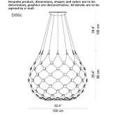 LED hanging lamp made of polycarbonate and steel Timra