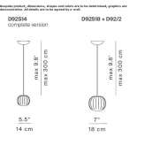 Lampa wisząca LED z dmuchanego szkła Bersone