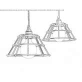 Steel hanging lamp Piguee