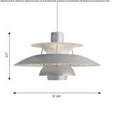 Steel LED hanging lamp Monroyo