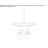 Pendant lamp made of die-cast aluminum Lavaur