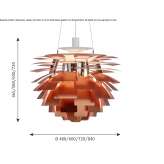 Metalowa lampa wisząca LED Monroyo