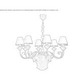 Wooden chandelier Glimmen